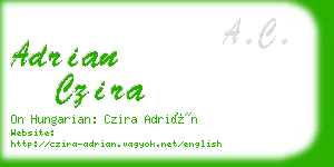 adrian czira business card